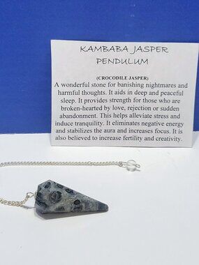 Vintage Kambaba Jasper Pendulum for Dowsing